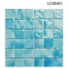 Azulejos de mosaico de cristal para piscina, piscina de observación, inodoro, estanque de peces, bañera, azulejos azules para casa de huéspedes