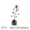 Ornamento Artístico de Bola de Metal Abstrata de Luxo Leve para Quartos Modelo, Casas de Temporada, Decoração de Casa, Recepção, Hall de Entrada, Estante de Exibição e Sala de Estudo