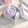 Reloj de silicona bonito y popular para comercio electrónico, moderno, luminoso, deportivo, para estudiantes, con correa cuadrada, reloj de gran atractivo.