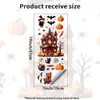 Pegatinas Estáticas Divertidas de Halloween Castillo Casa Embrujada, Sin Pegamento, Sin Daño al Vidrio, Decoración de Atmósfera Festiva para Ventana de Sala de Estar