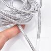 Bolsa de diamantes de imitación de 4 mm al por mayor, cuerda de algodón para taladro, cuerda para taladro de vidrio sin enganche, tapa de tubo, cordón, cadena de taladro decorativa, accesorios de joyería