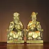 Estatua de dios de la tierra de latón soporte de silla de dragón lingote Ruyi apertura de tienda adoración fortuna decoración artesanías