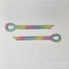 Parte Superior de Zapato Calada con Pedrería y Pintura en Spray Arcoíris, Accesorios Decorativos para Zapatos, Materiales y Materiales Auxiliares para Zapatos Semi-Terminados con Suela Compuesta de Cuero, Venta al por Mayor desde el Fabricante