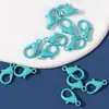 Variedad de metal de color opcional pintura abierta cierre de langosta anillo llavero colgante hecho a mano accesorios de joyería DIY
