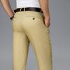 Pantalones Casuales Finos para Hombre Primavera/Verano Transpirables de Fibra de Bambú Pantalones de Vestir Frescos Pantalones de Gama Alta