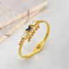 Pulsera de acero de titanio no se desvanece para mujer de alto sentido mariposa trébol de cuatro hojas panacea para bebé versión coreana Joker pulsera de acero inoxidable al por mayor