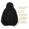 Moletom com Capuz Básico Europeu e Americano, Corte Solto, Forrado com Fleece, Cor Sólida, Marca Tendência para Exportação, Personalizável com Estampa e Logo
