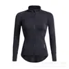 Casaco de Yoga Outono e Inverno Cauda de Andorinha Manga Longa Corrida ao Ar Livre Esportes Fitness Roupa Top Feminino com Zíper