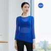 Roupas de dança roupas de prática de dança clássica adulta feminina roupas de gaze stretch mesh top ballet roupas de treinamento de corpo longo