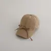 Chapéu de Baseball Infantil Estilo Novo Simples com Laço Fino Secagem Rápida Chapéu de Menina Verão Proteção Solar ao Ar Livre Boné com Aba Transfronteiriço