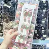 Tecido Xadrez Floral Cereja Rosa Doce Laço Presilha de Cabelo Infantil Presilha de Cabelo de Bebê Presilha de Cabelo para Aluno do Ensino Fundamental