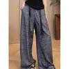 Conjunto de verão feito sob medida: um deslumbrante top de tricô com decote V estilo coreano com um detalhe torcido e calças largas soltas