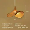 Lámpara de Mimbre Creativa, Pantalla de Sombrero de Paja, Restaurante Retro Estilo Japonés, Restaurante Personalizado de Hot Pot, Casa de Huéspedes de Arte en Mimbre, Lámpara Colgante Asiática de Bambú