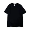 Comércio Exterior 230g Pesada Gola Redonda Algodão Puro Manga Curta Camiseta Solta Cor Lisa Pura Branca t Camiseta Básica Masculina e Feminina t Pura Camiseta Lisa