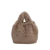 Bolsa Peluda Nueva de Otoño para Mujer 2025 Gran Capacidad Bolso de Hombro Cruzado para Mujer Bolso de Mano Tote Bolso Pequeño de Moda