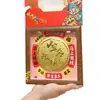 Decoração de Mesa de Entrada em Ouro Puro 999 do Ano do Cavalo para Atrair Riqueza e Tesouro, Ornamento Porta-Retrato do Deus da Riqueza, Decoração de Mesa de Escritório para Paz e Alegria