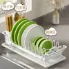 Escurridor de Cocina para Platos Encima del Fregadero Tamaño Pequeño Escurridor de Platos de Una Sola Capa Estante de Almacenamiento para Vajilla de Gabinete Pequeño