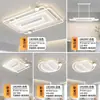 Lâmpada Ventilador Sem Lâminas Simples Moderna Criativa para Casa Sala de Estar Lâmpada Inteligente Invisível Quarto Sala de Jantar Ventilador Elétrico Luminária de Teto