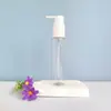 En stock Bomba de Loción Izquierda y Derecha Botella de Plástico Blanca Botella Transparente de Presión para Cosméticos Botella Portátil Recargable