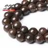Cuentas Redondas Sueltas Espaciadoras de Piedra Broncita Natural 4/6/8/10/12 mm Hilo de 15'' Para Hacer Joyería Pulsera de Mujer DIY