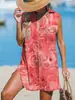 Venta Caliente Transfronteriza Vestido Estilo Europeo y Americano Amazon Vestido de Playa Distintivo Sin Mangas Vestido de Playa Vestido de Verano para Mujer