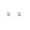 Aretes Minimalistas de Lujo Ligero de Alta Gama Aretes de Arco de Concha Natural Aguja de Plata 925 Colocación Diaria para Niña 78594