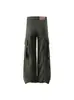 Pantalones Cargo de Retazos Desconstruidos Multibolsillos Estilo Retro Americano para Hombres y Mujeres Otoño 2026 Nuevos Pantalones Casuales Sueltos de Pierna Ancha