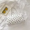 Nova bolsa de ombro estilo coreano com bolinhas 2026, uma bolsa de trabalho casual e elegante, perfeita para o uso diário