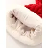 Gorro para Bebé, Lindo Gorro de Navidad, Gorro de Lana de Invierno, Gorro Cálido de Punto con Protección para las Orejas para Bebés y Niños Pequeños, Gorro Rojo de Tejer, Estilo Coreano