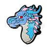 Dragón de ala de fuego pajita PETG pajita en espiral pajita de dibujos animados parche de pegatina de pajita accesorios decorativos de codo de grado alimenticio