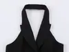 Mono de verano para mujer estilo europeo y americano con cuello halter anudado 1069