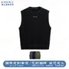 Ropa de hombre moderna hecha a medida, chaleco sudadera holgado con costuras de contraste, chaleco sudadera sin mangas deportivo casual