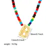 Explosiones transfronterizas de Amazon Europa y Estados Unidos collar de 26 letras acero inoxidable letra burbuja regordeta collar en inglés