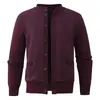 Comercio Exterior Transfronterizo Suéter Cardigan Casual para Hombre Chaqueta Chaqueta Forrada de Polar Otoño e Invierno Juventud y Edad Media Punto con Patrón de Diamantes Botones