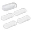 5 Peças Adesivo Amortecedor de Silicone para Assento Sanitário Tampa de Vaso Sanitário Transparente Criativo Almofada Amortecedora Criativa Adesivo Abafador de Tampa de Vaso Sanitário