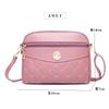 Bolsa de Couro Bordada, Pequena Bolsa Transversal para Mulheres, Bolsa de Ombro Versátil, Bolsa Feminina de Grande Capacidade, Padrão Geométrico, Mini Bolsa de Mão, Leve