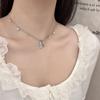 Collar de Cruz de Perlas Estilo Europeo y Americano, Aretes, Pulsera, Cadena para Clavícula Adornada, Collar de Perlas y Cruz Moderno y Único
