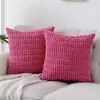 Produtos Populares da Amazon para Casa Estilo Ins Capa de Almofada Veludo Cor Lisa Capa de Almofada de Sofá Listras de Espiga de Trigo
