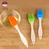 Brocha de Silicona para Barbacoa de Grado Alimenticio Resistente a Altas Temperaturas Pequeña Brocha de Aceite Brocha de Plástico y Silicona Brocha de Cocina para el Hogar Brocha de Aceite de Silicona