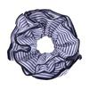 Dulce Celebrante de Internet Mismo Estilo Tendón de Goma Pequeño Fresco Azul a Rayas Doble Capa Anillo para el Cabello de Intestino Grueso Tocado Accesorios para el Cabello de Alta Gama que Combinan con Todo
