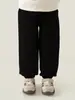 Calça jogger infantil Wulibu, nova para o outono, cor sólida, simples, versátil, com punho, casual e amiga da pele, calça de moletom