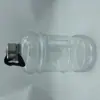 Taza Cubo de Gran Capacidad Termo Deportivo Fitness Gimnasio Mancuerna Taza Portátil Creativa de Plástico Espacial 2.2L