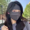 Máscara de Proteção Solar de Seda Gelada de Verão para Mulheres, Anti-UV, Respirável, Máscara Facial de Sombra, Máscara Facial Completa para Dirigir e Ciclismo