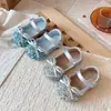 Zapatos de Princesa con Lentejuelas para Niñas 2026 Nueva Moda Versátil de Cuero para Niños Zapatos Planos de Rendimiento para Niñas Pequeñas