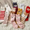 Calcetines de Coral de Dibujos Animados Invierno para Mujer Lindos con Felpa Plus Espesados Calcetines para Dormir Calcetines de Toalla para el Piso Calcetines Calientes para Adultos