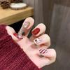 Outono e Inverno Novo Romã Branca Natal Vermelho Flocos de Neve Fawn Wear Armor Acabado Armor Nail Patch para Qualquer Desgaste