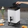 Cubo de té con leche cuadrado de gran capacidad, de acero inoxidable, para conservación en frío, para tienda de té con leche, cubo aislante, para agua caliente, té con leche, agua hirviendo, cubo para leche de soja