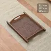 Taza Sencilla para el Hogar Juego de Té Kung Fu Bandeja de Bambú Ovalada Más Mantel Individual Plato para Pasteles Taza de Agua Plato de Almacenamiento