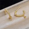 Accesorios DIY Joyería de Perlas Tremella Anillo C Soporte Vacío Producto Semiterminado 8-12mm Soporte de Pendiente de Moda Jg5960