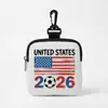 2026 Copa do Mundo de Futebol Transfronteiriça Bandeira Nacional Fone de Ouvido com Fio Bolsa de Armazenamento Bolsa de Transporte Portátil Porta-Cartões Porta-Moedas